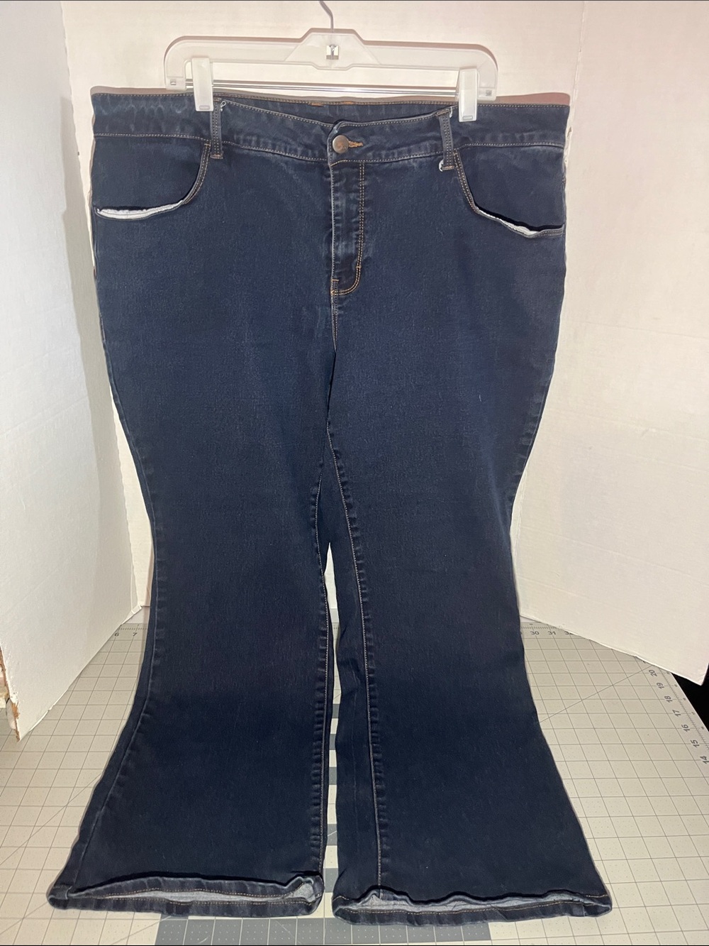 Faded Glory Dark Blue Flare Wide-Leg Jeans